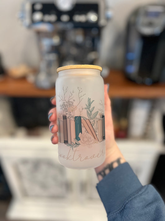 Booktrovert Beer Can Glass