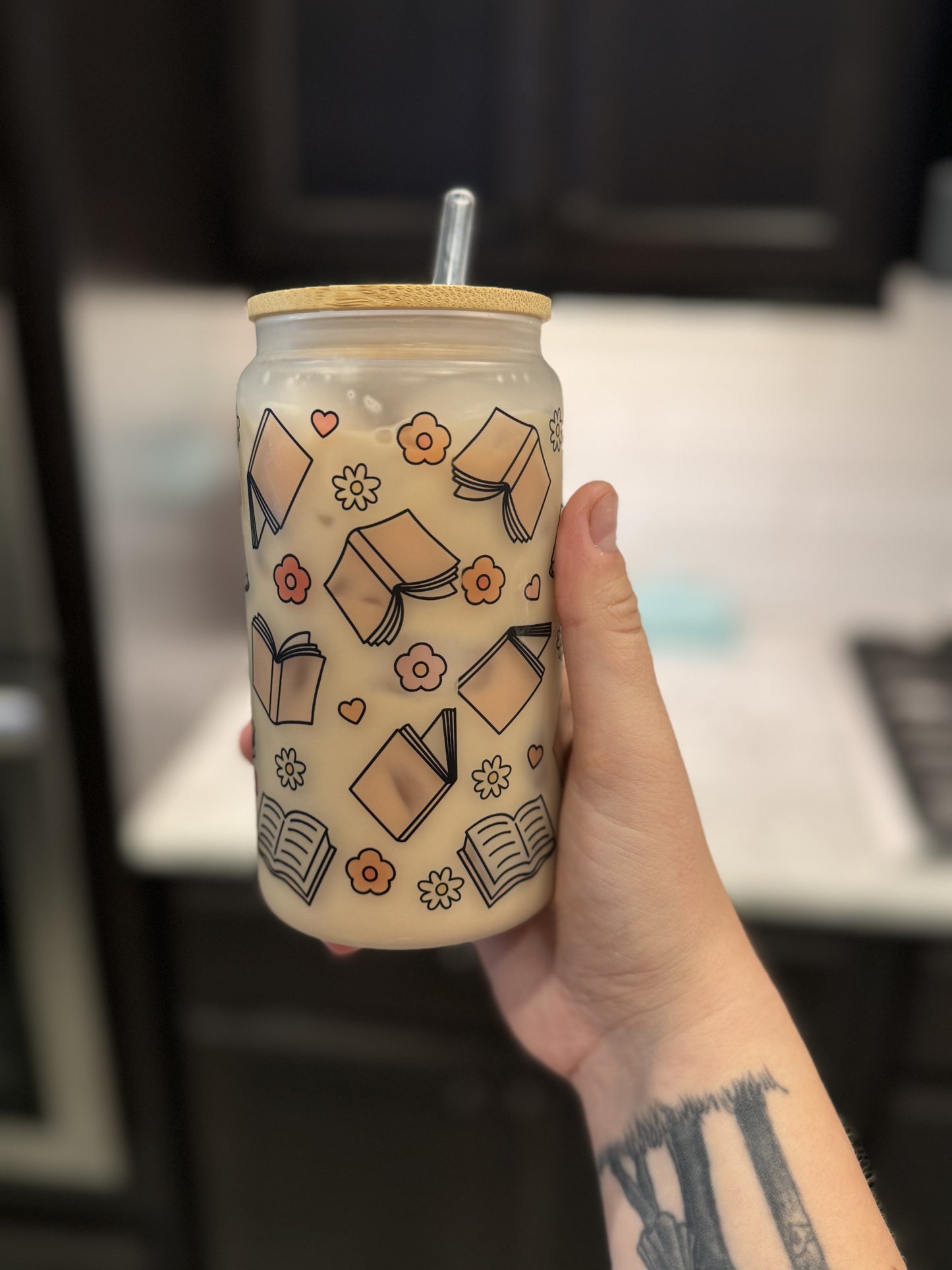 Bookish Beer Can Glass