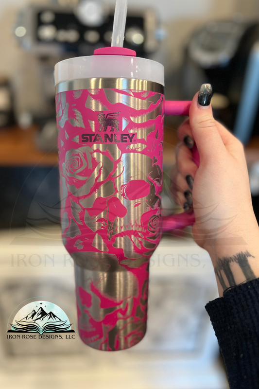 Skull and Roses Tumbler