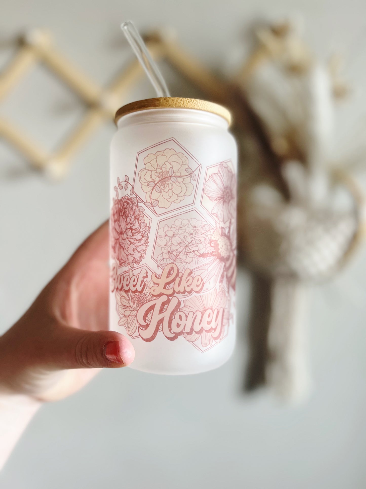 Sweet Honey Beer Can Glass