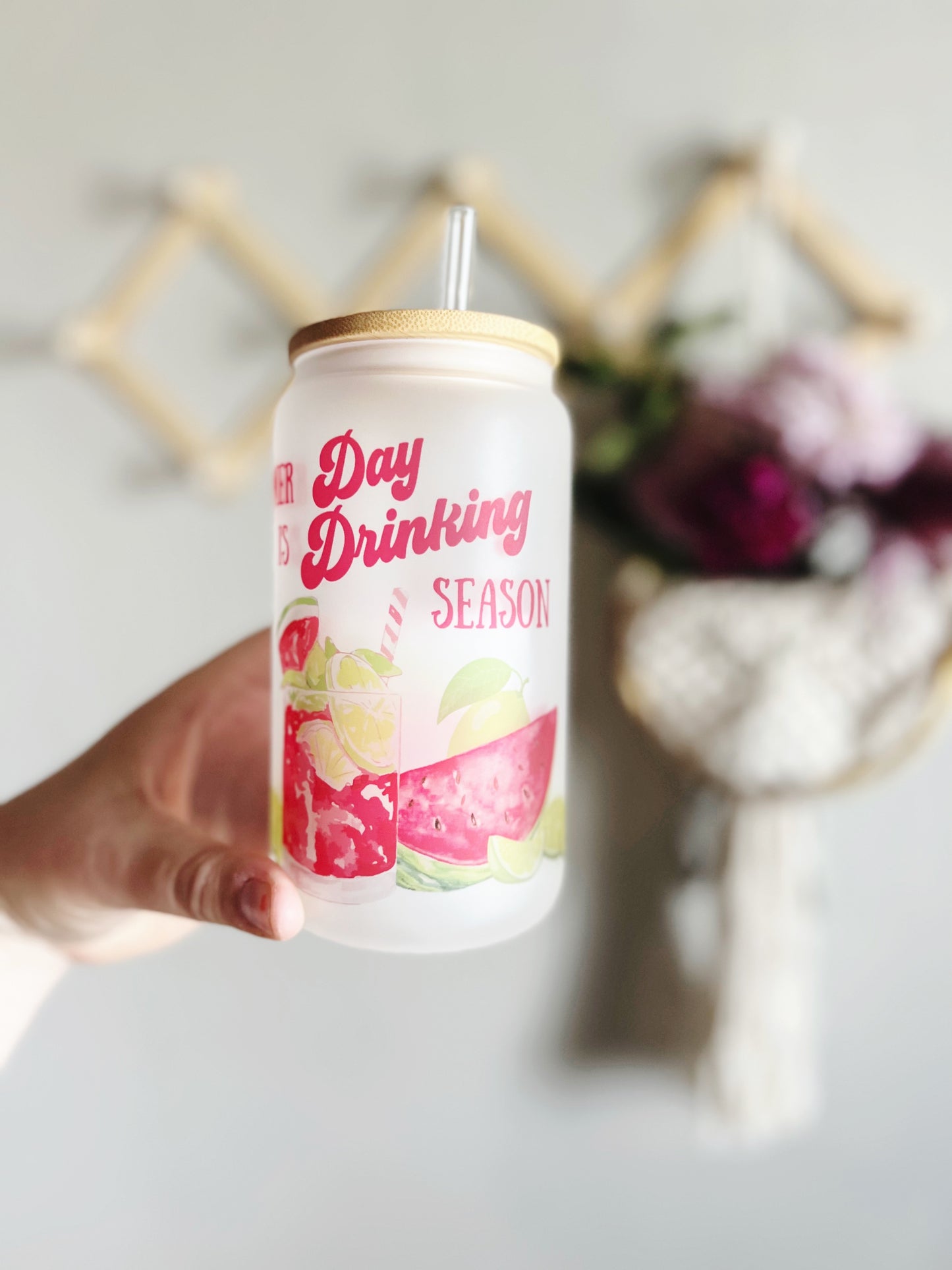 Day Drinking Beer Can Glass