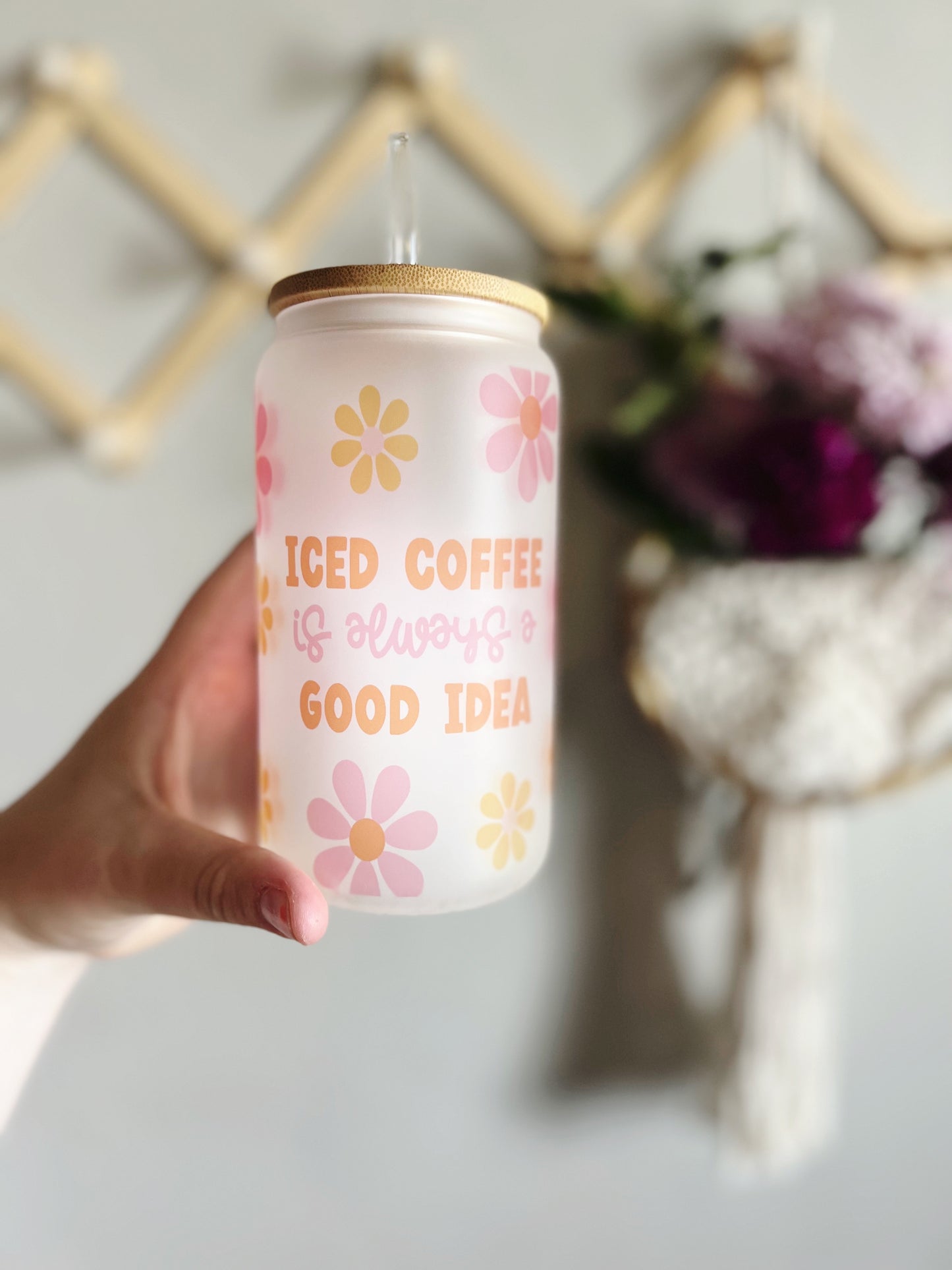 Iced Coffee Always Beer Can Glass