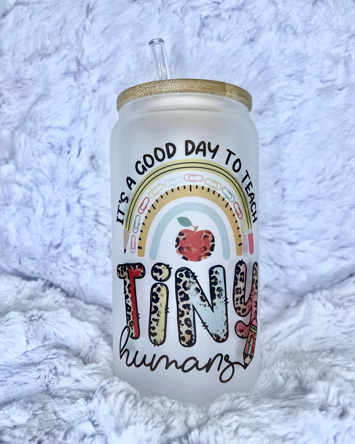 Good Day to Teach Beer Can Glass