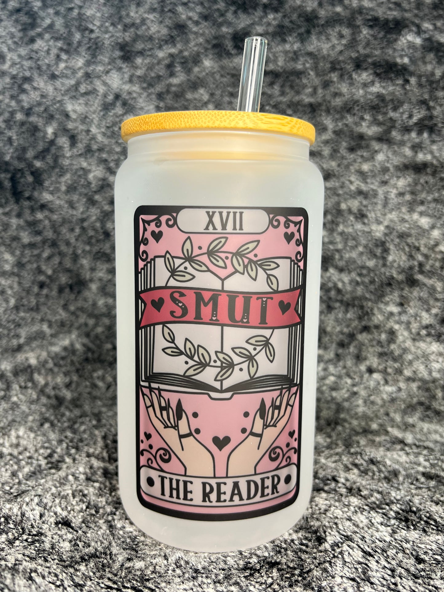 Smut the Reader Beer Can Glass