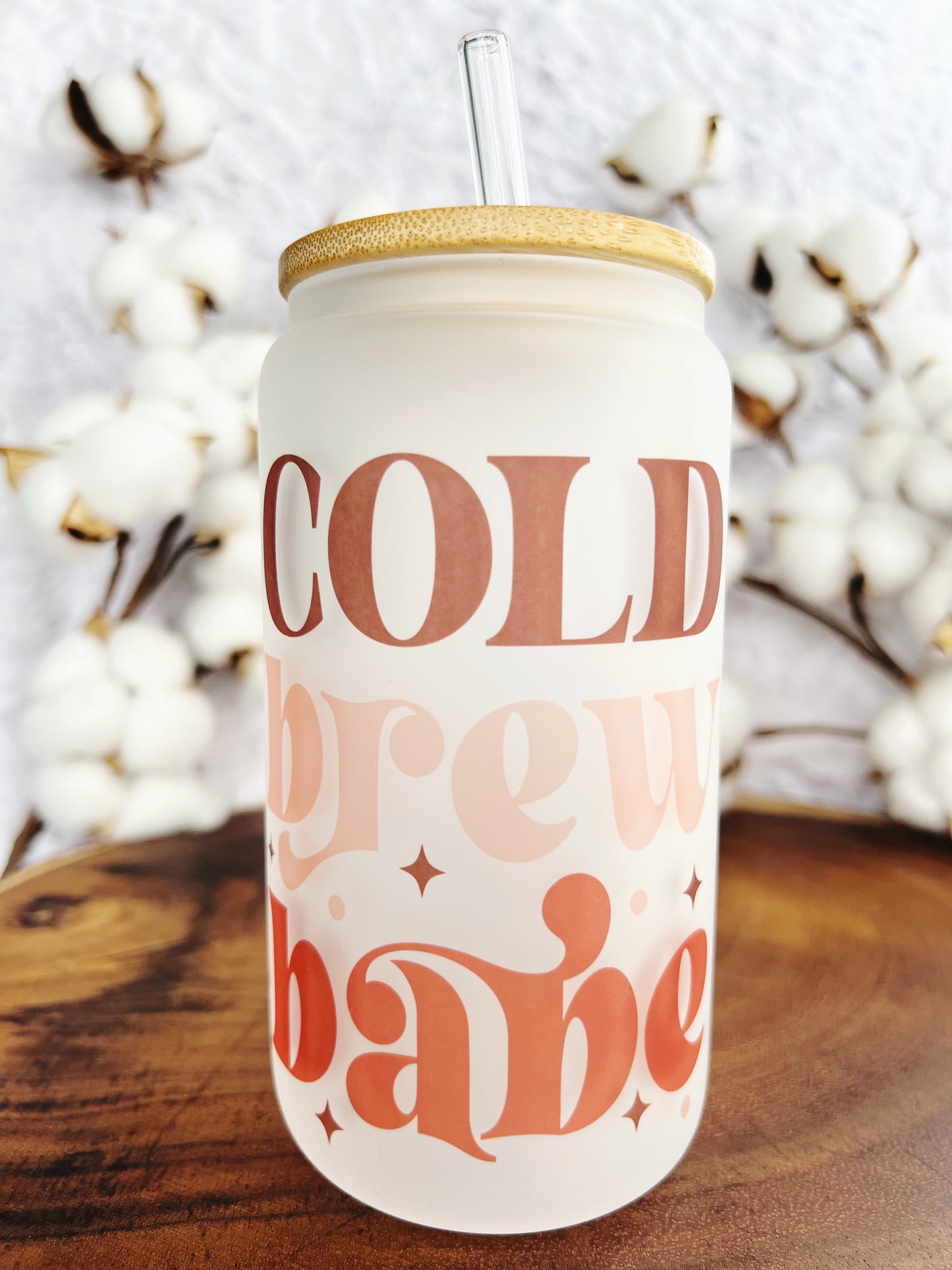 Cold Brew Babe Beer Can Glass