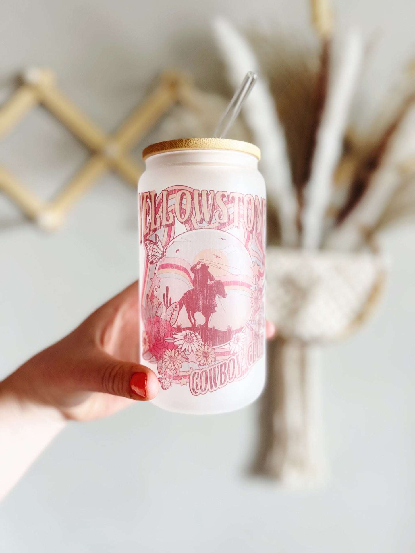 Yellowstone Beer Can Glass