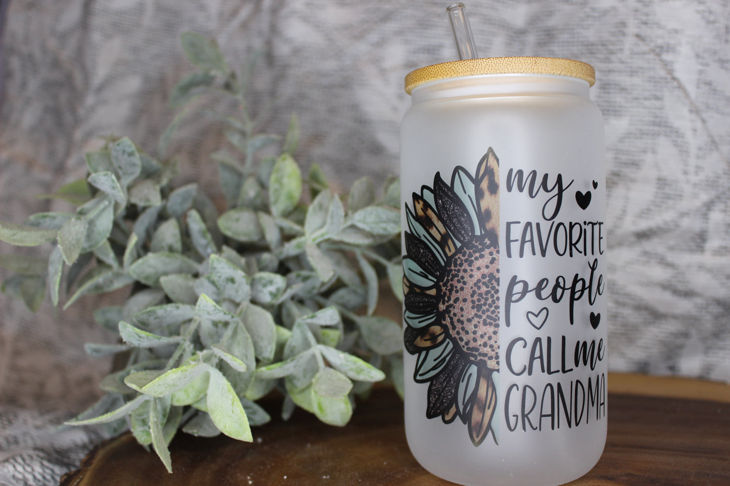 Grandma Beer Can Glass