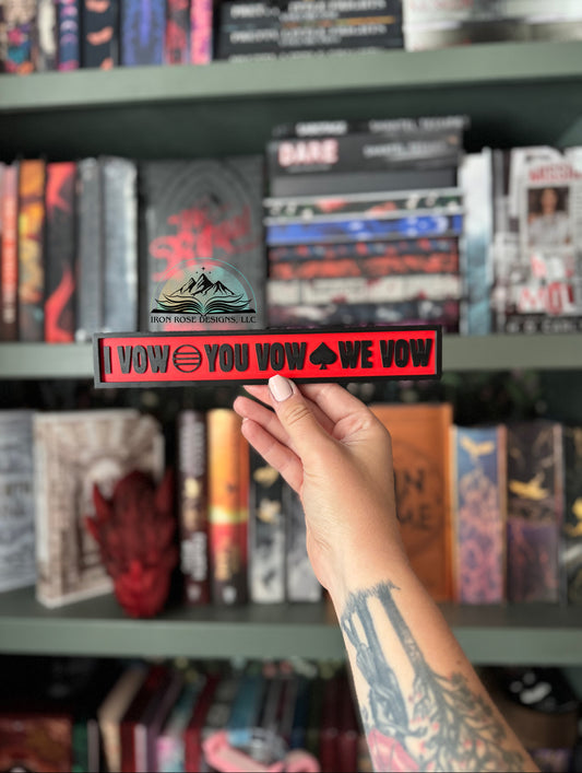 I Vow You Vow Street Bookshelf Sign